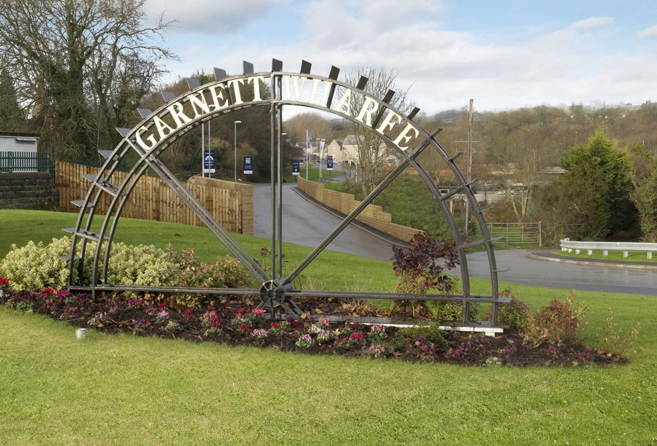 Garnett Wharfe entrance sign, Otley